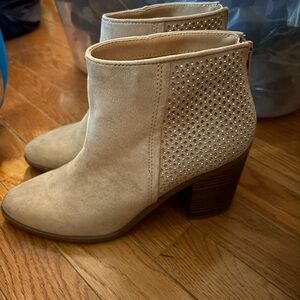 Studded Beige Ankle‎ Boots